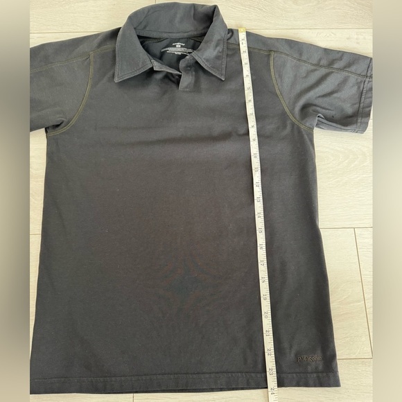 Patagonia Grey Polo Golf Shirt Short Sleeve Men's Fitted Stretch Contrast 53401 - Picture 5 of 8